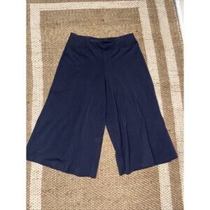 VTG Talbots Pima Cotton Pants Flare Cropped Pullon Petite Small Lounge Wear